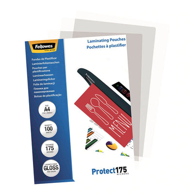5308703 - Fellowes Laminierfolien A4 Glänzend 175 Mikron, Packung mit 100 Stück