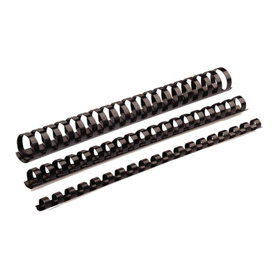 5330302 - Fellowes Plastik-Bindespiralen 6mm Schwarz, Packung mit 25