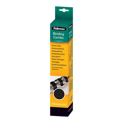 5332302 - Fellowes Plastik-Bindespiralen 16 mm Schwarz, Packung mit 25