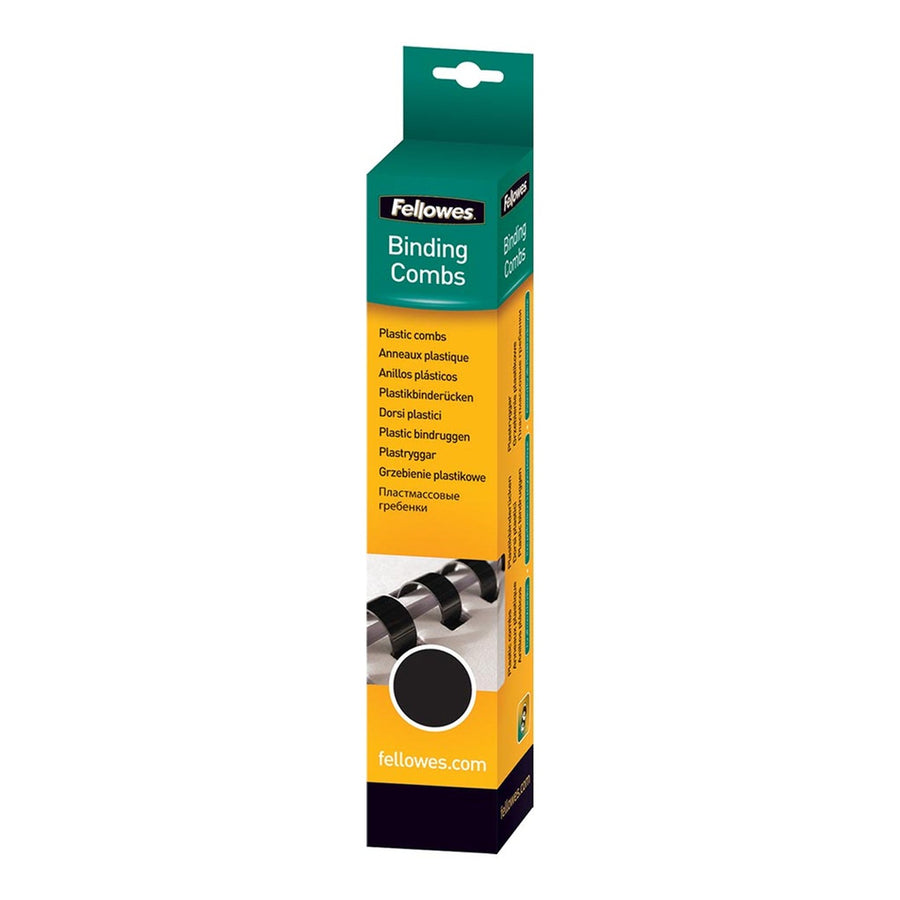 5332302 - Fellowes Plastic Binding Coils 16mm Black, Pack of 25