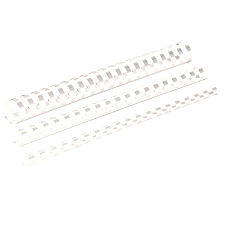 5345406 - Fellowes Plastic Binding Coils 8mm White, Pack of 100