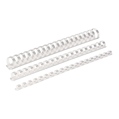 5348204 - Fellowes Plastik-Bindespiralen 25mm Weiß, Packung mit 50