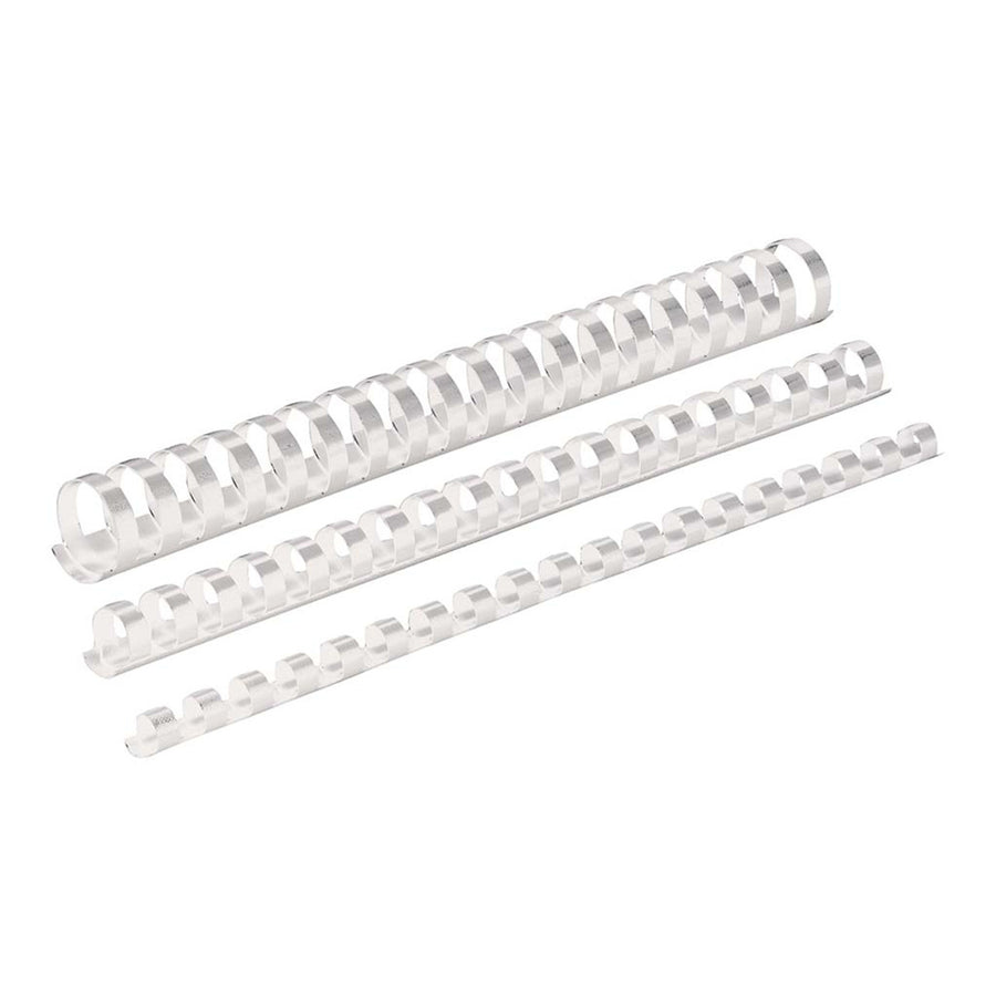 5348204 - Fellowes Plastik-Bindespiralen 25mm Weiß, Packung mit 50