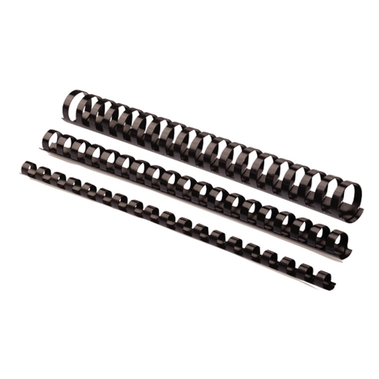 Fellowes 5348504 Plastik-Bindekämme 25mm Schwarz Packung 50