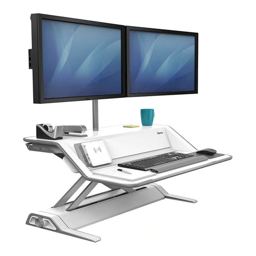 8082201 - Fellowes Lotus DX Sit Stand Workstation White