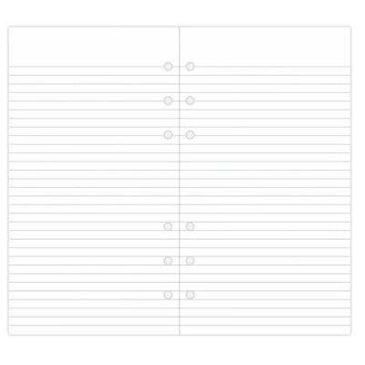 Filofax Organiser Refill Personal Notepaper Value Pack Ruled White