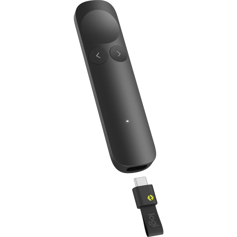 Logitech Spotlight 2 Advanced Presenter With Haptics - Graphite Digital and Laser Pointer - Haptic-guided Breathing - Quick charging, 1 min up to 3hr of use - Bluetooth - Bolt Receiver - 30m Long Range