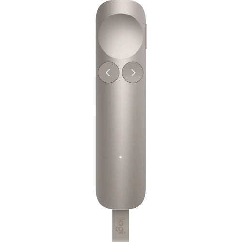 Logitech Spotlight 2 Advanced Presenter with Haptics - Sand Digital and Laser Pointer - Haptic-guided Breathing - Quick charging, 1 min up to 3hr of use - Bluetooth - Bolt Receiver - 30m Long Range