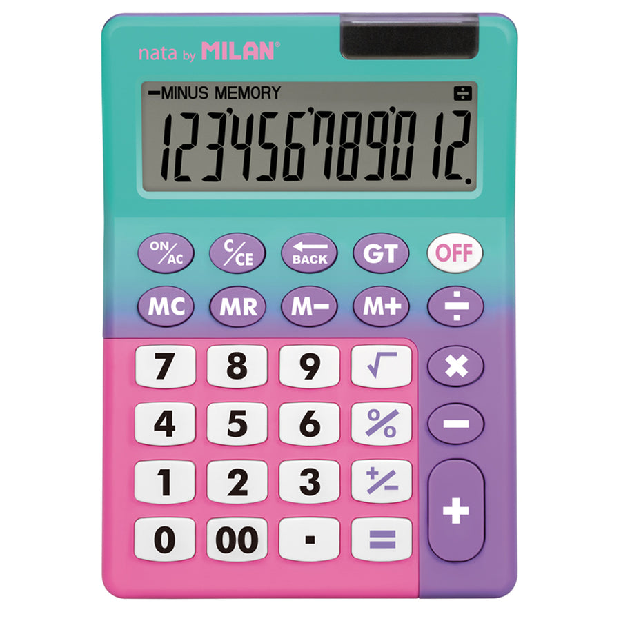Milan Desk Calculator 12-Digit  Sunset Series Desk, Price is for 1 unit