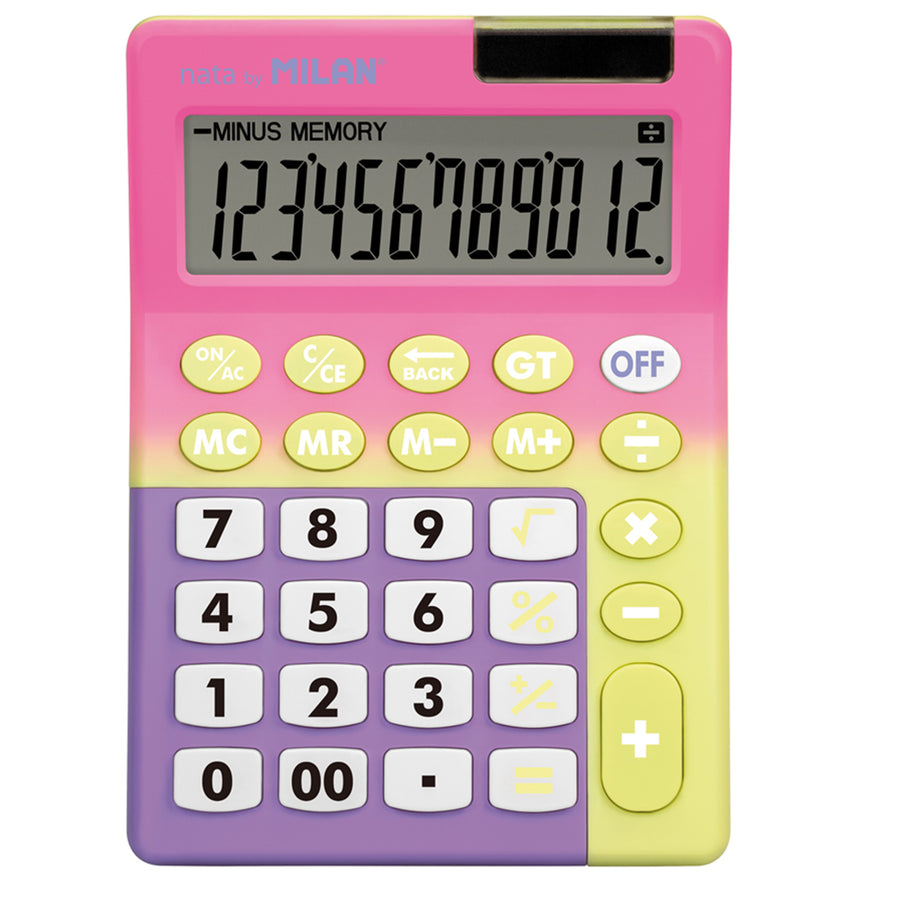 Milan Desk Calculator 12-Digit  Sunset Series Desk, Price is for 1 unit
