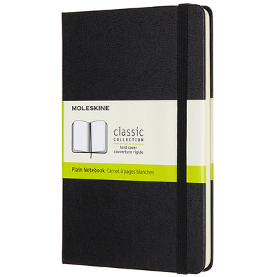 Moleskine QP052 Notebook Medium Black Hard Cover Plain