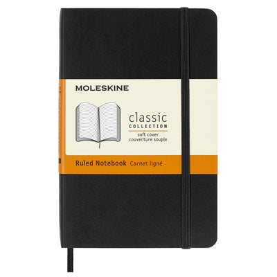 Moleskine QP611 Notebook Pocket Ruled Black Soft