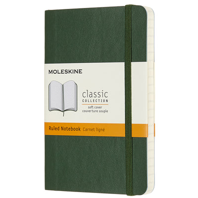 Moleskine QP611K15 Notebook Pocket Ruled Myrtle Green Soft
