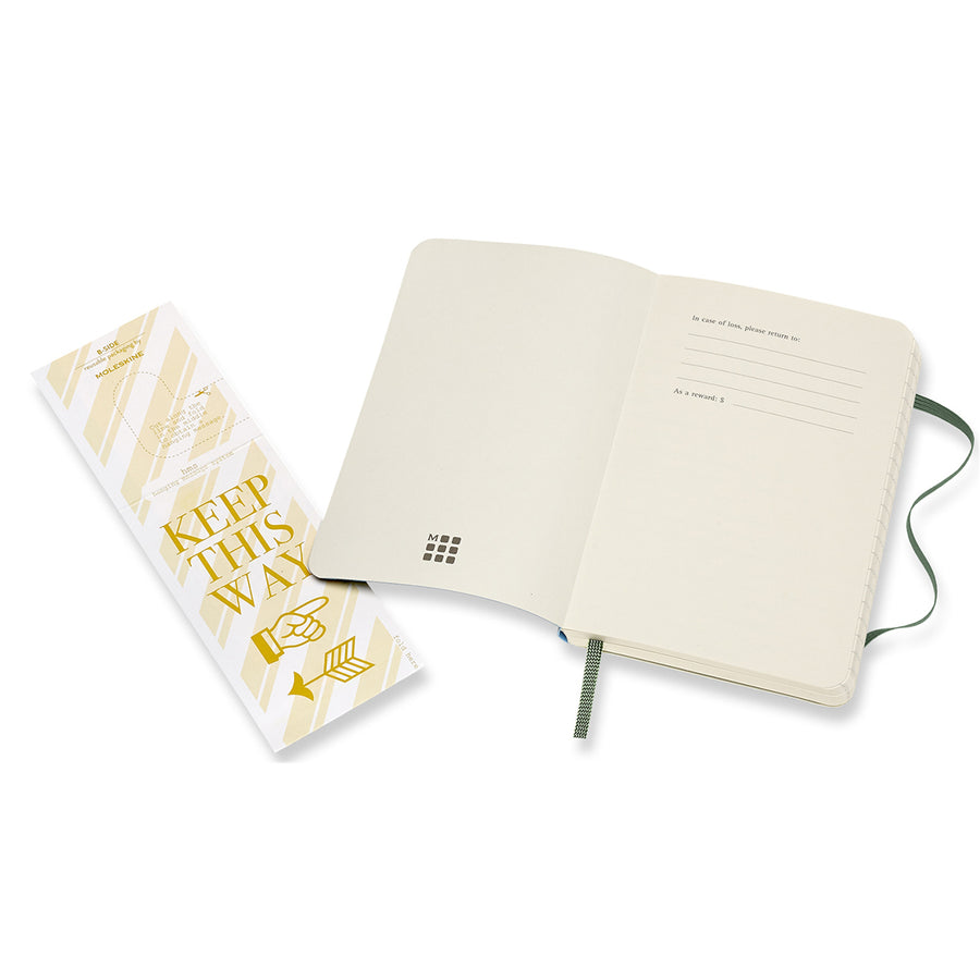 Moleskine QP611K15 Notebook Pocket Ruled Myrtle Green Soft