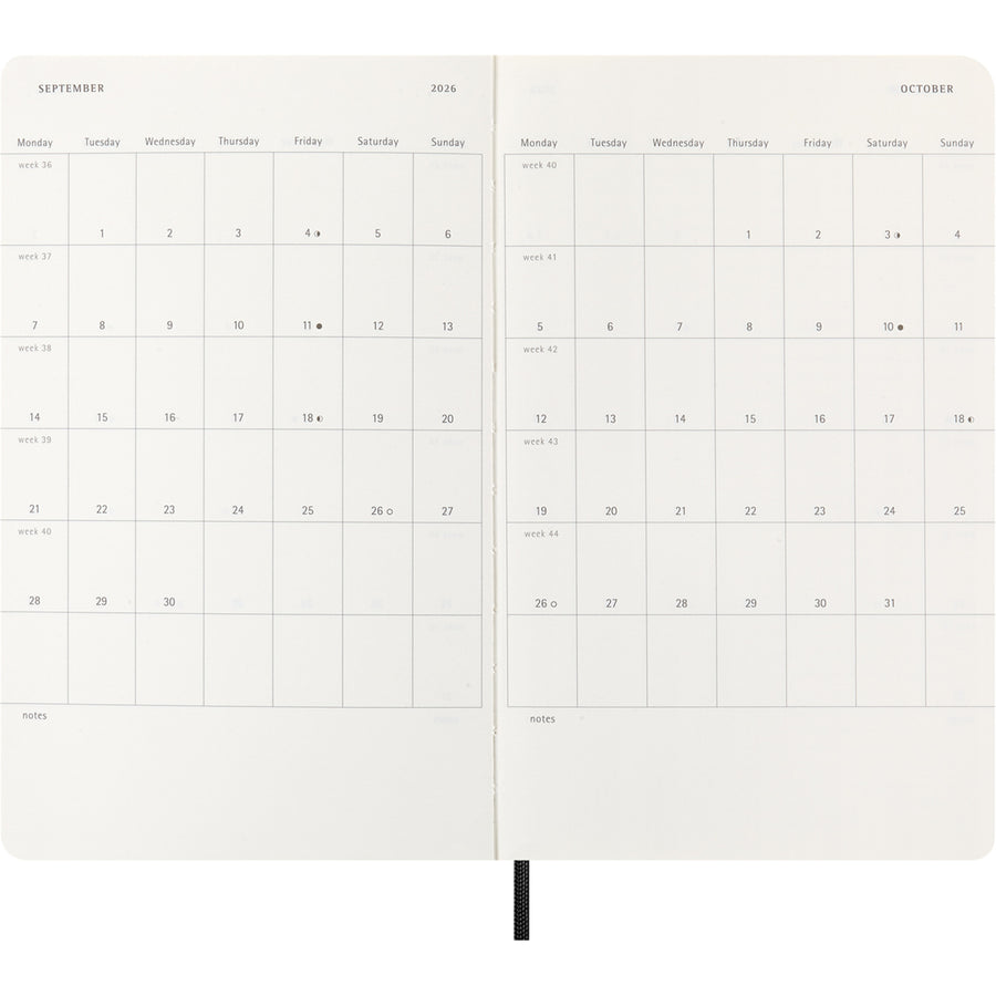 Moleskine DSB12DC3Y26 Moleskine Diary 12 Month Daily SC Large Black 2026