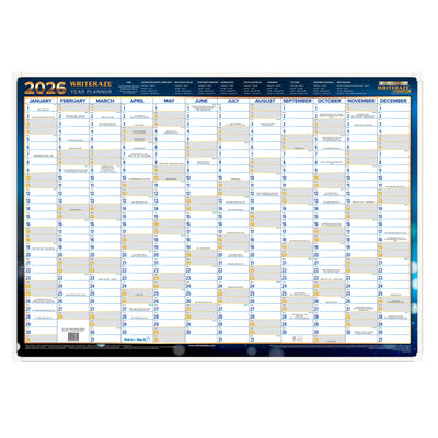 Writeraze 11600-26 Writeraze Wallplanner Executive 500x700mm Framed 2026