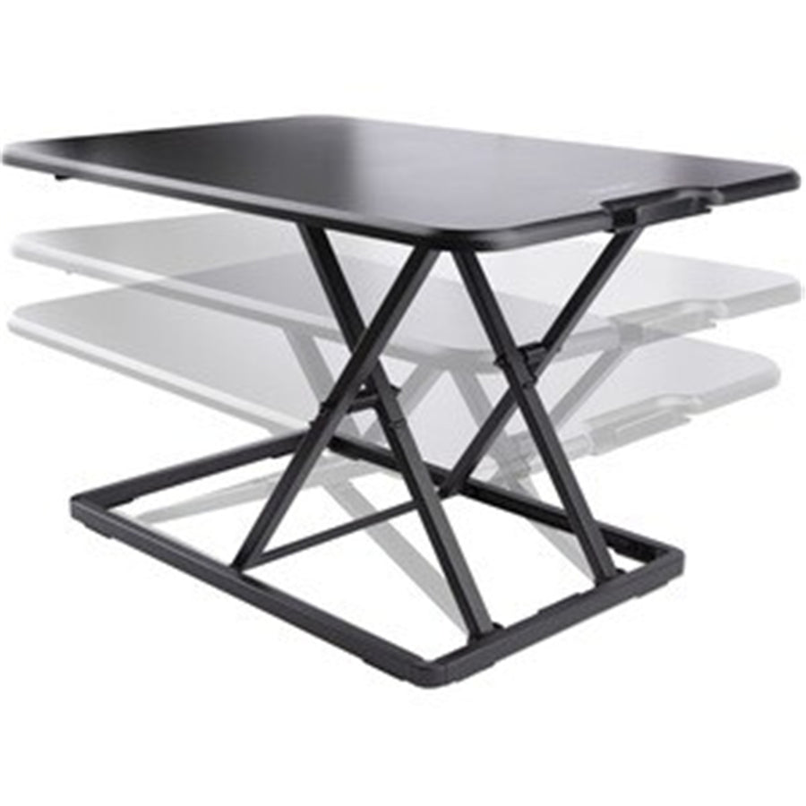 StarTech.com LAPTOP-SIT-STAND Standing Desk Converter for Laptop, Up to 8kg/17.6lb, Height Adjustable Laptop Riser, Table Top Sit Stand Desk Converter - 8 kg Load Capacity - 4.6 cm Height x 47 cm Width - Desk - Steel - Black