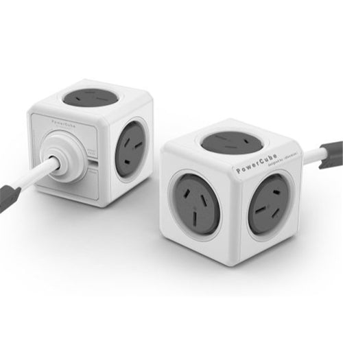 ALLOCACOC POWERCUBE Extended 5 Outlets, 3M – Grey