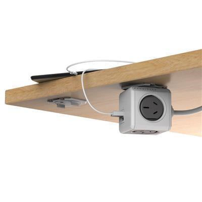 ALLOCACOC POWERCUBE Extended 4 Outlets with 2 USB, 3M - Grey