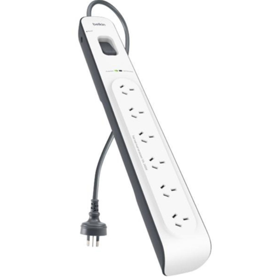 Belkin 6 Outlet Surge Protection Strip with 2m Power Cord