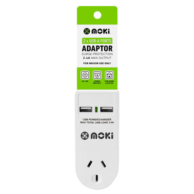 Brute ACC-PAUSB2 - Moki Adapter - 1 Steckdose + 2 USB-A