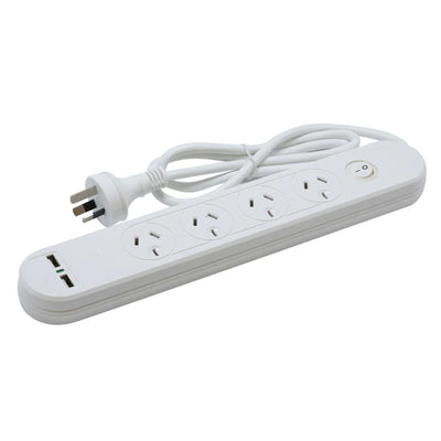 Moki ACC-PPB4USB2 Moki 4-fach Steckdosenleiste – 2x USB-A