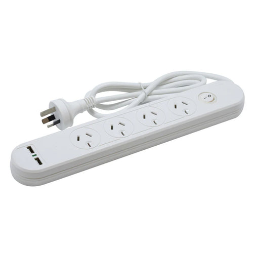 Moki ACC-PPB4USB2 Moki 4-fach Steckdosenleiste – 2x USB-A