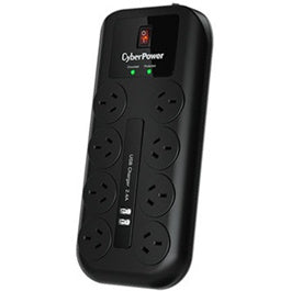 CyberPower Systems CPSURGE08ANZ-USB - 8-port Surge Protector with 2 x USB Charging Ports  Hardware