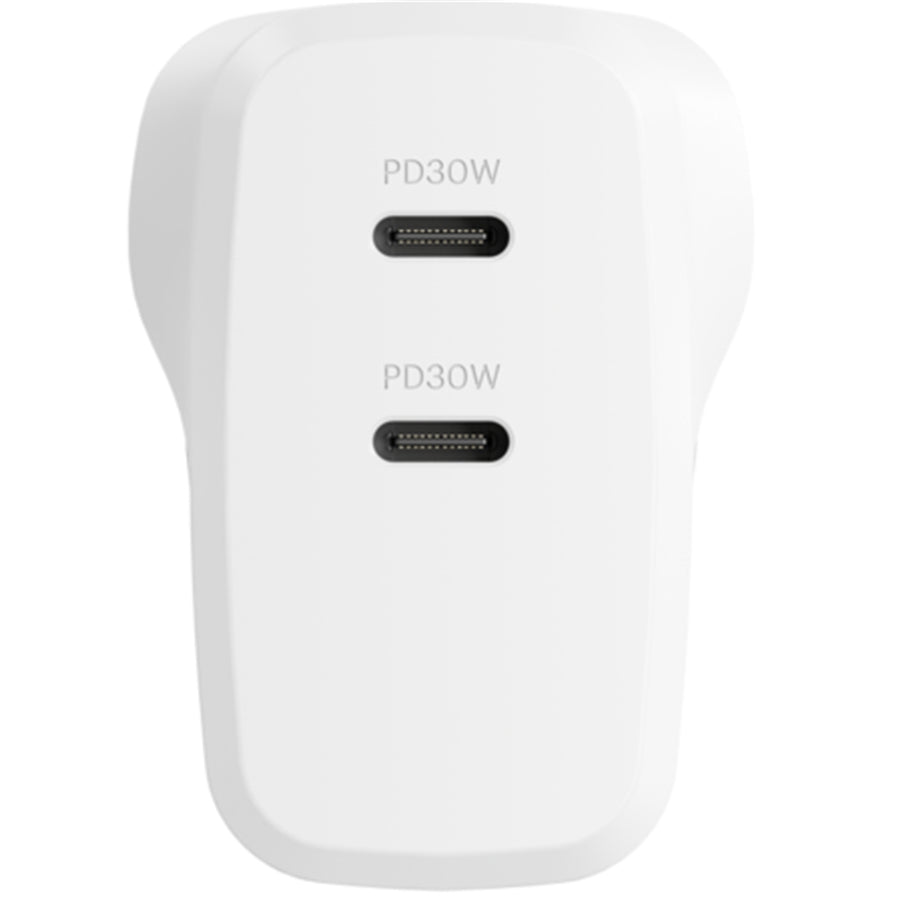 Cygnett PowerPlus 60W USB-C Dual Port Wall Charger - White
