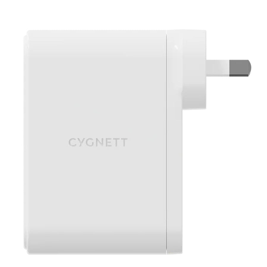 Cygnett PowerMaxx 100W 3 Port Wall Charger - 2x USB-C & 1 USB-A --  White