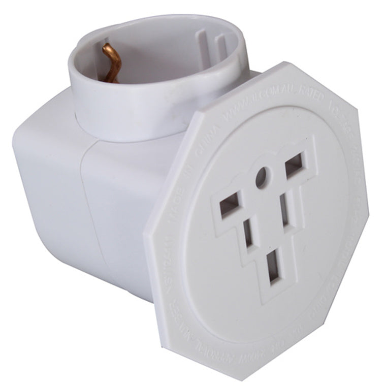 JACKSON PTAMULTI2 - Inbound Travel Adaptor Surge Protection. Converts US UK & European plugs to NZ/AUS.