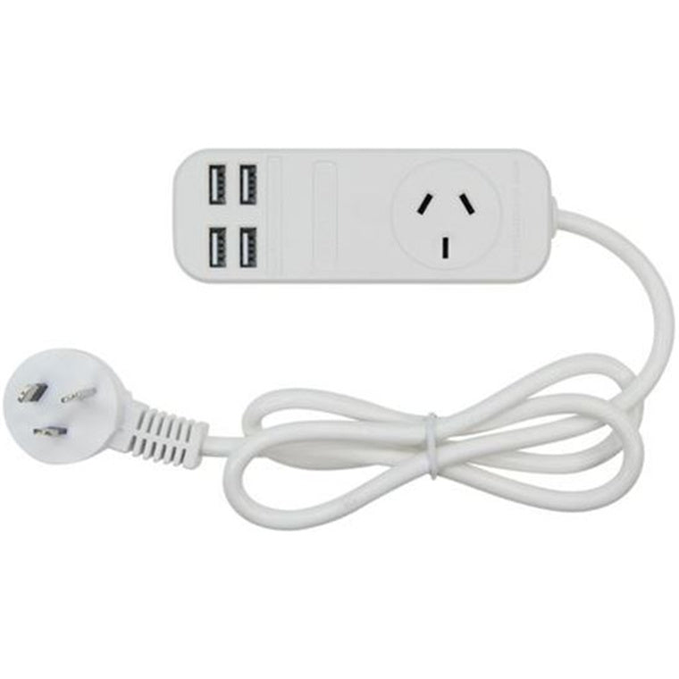 Jackson  PT3USB3A Single Outlet Powerboard with 4x USB Ports
