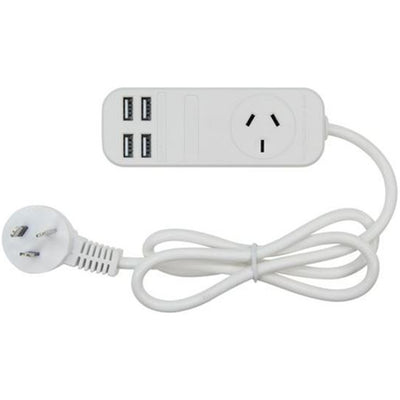 Jackson  PT3USB3A Single Outlet Powerboard with 4x USB Ports