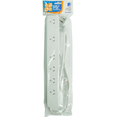 Jackson  PT6969S 6 Outlet Protected Power Board with 2 Double Spaced Ports