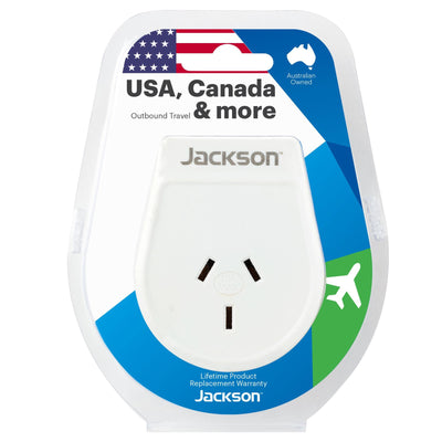 Jackson  PTA8809M Slim Outbound Travel Adaptor for Use in USA / Canada