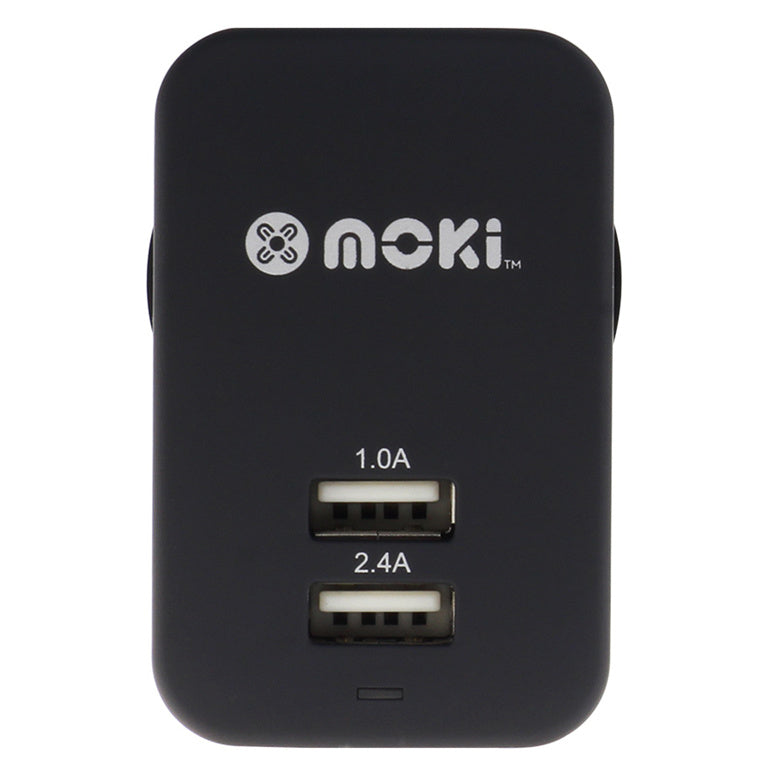 MOKI Recharge ACC-MUSBWB - Moki Dual-USB-Wandladegerät - Schwarz