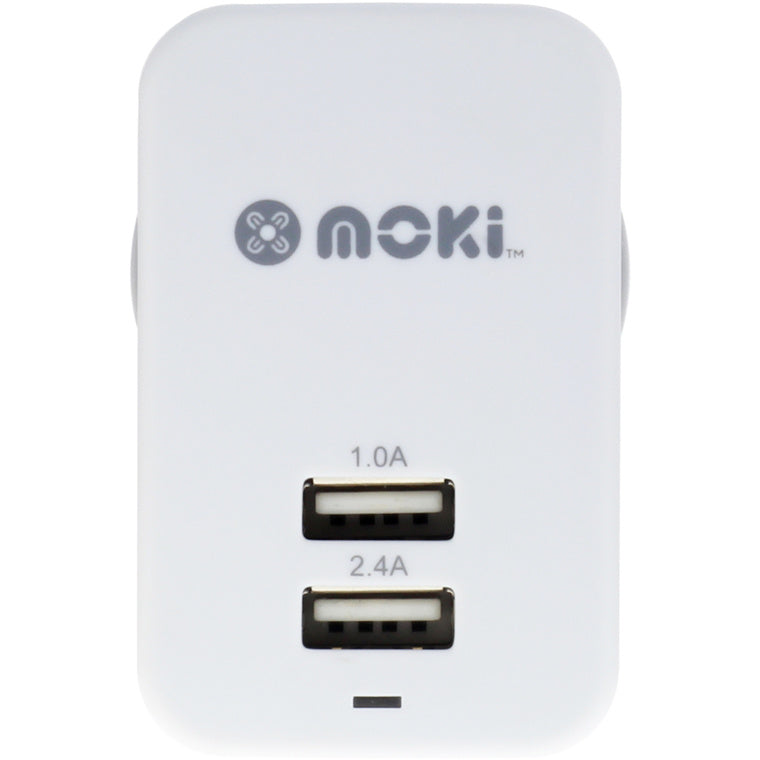Moki  ACC-MUSBWW Dual USB Wall Charger - White