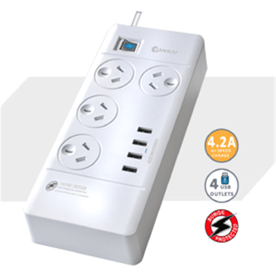 Sansai PAD-4044C 4ways w/4.8A USB X 4 outlets
