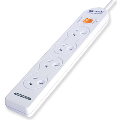 Sansai 4 Way Basic Powerboard with Master Switch