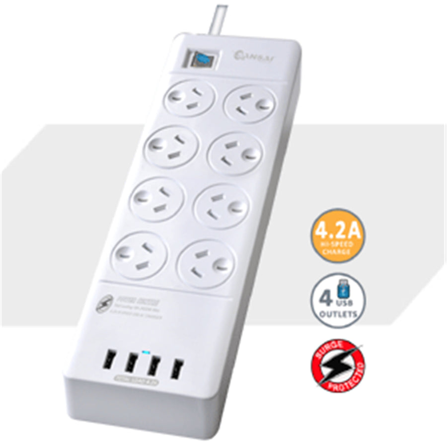 Sansai PAD-4088H 8ways w/4.8A USB X 4 outlets