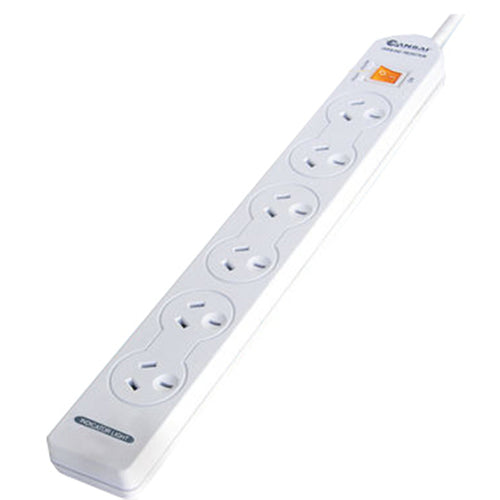 Sansai  PAD-137P 6 Outlet Basic Powerboard with Master Switch