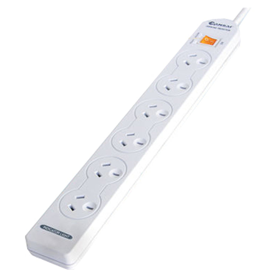 Sansai  PAD-137P 6 Outlet Basic Powerboard with Master Switch