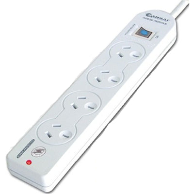 Sansai  PAD-014SP 4 Outlet Master Switch Surge & Overload Protected Powerboard