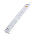 Sansai 6 Way Surge Powerboard with Master Switch — image 1