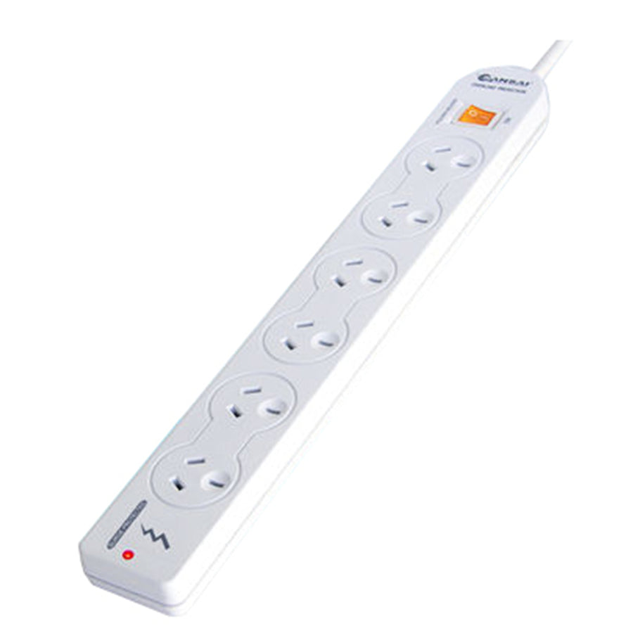 Sansai PAD-016SP 6 Outlet Surge Powerboard with Master Switch - AU / NZ