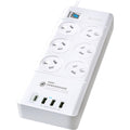 Sansai 6 Way Surge Powerboard with 3x USB, 1x USB-C Charging Ports — image 1