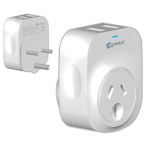 Sansai  STV-3013  Outbound USB Travel Adapter - NZ / AU to South Africa / India Plug