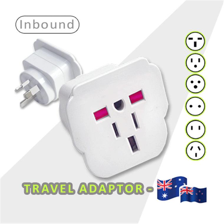 Sansai STV-8N Inbound Travel Adapter - US / UK / EU to AU / NZ Plug