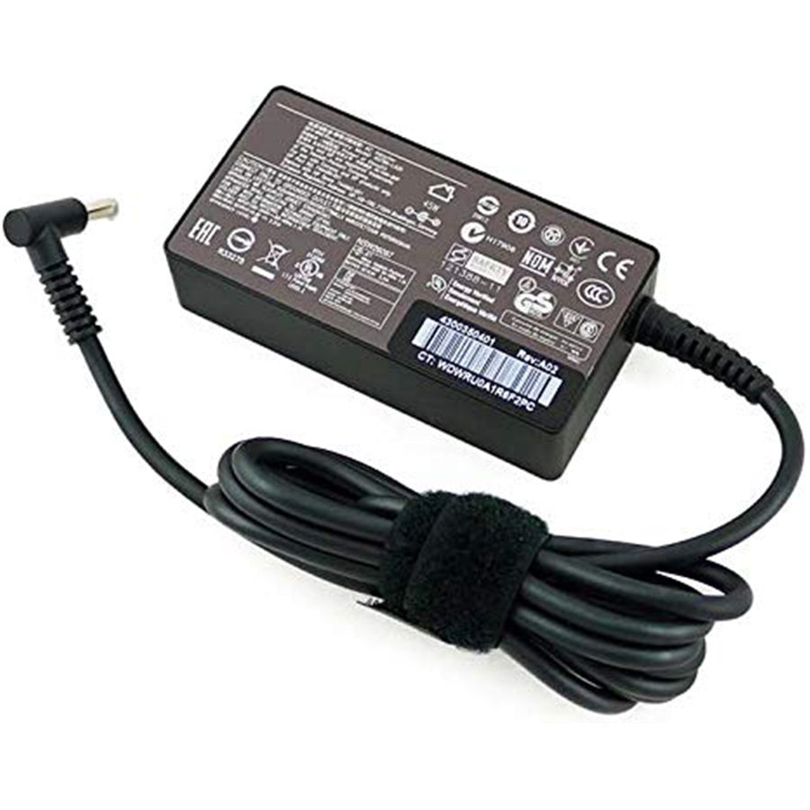 HP Power Adapter AC 45W 4.5mm Tip R/A 19VDC Output - C6 3-Pin AC Input