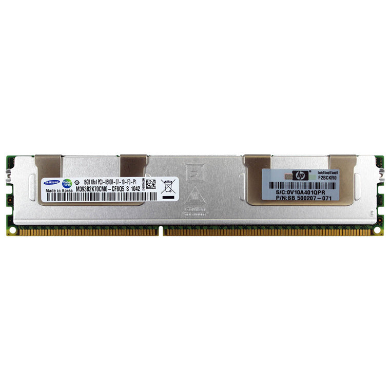 HP 16Gb PC3-8500R 1066Mhz ECC REG QR x4 CAS-7 DIMM - Intel